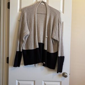 3 Button Two Color Cardigan